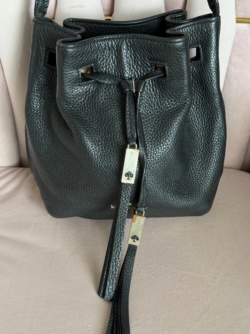 Kate Spade ♠️ Cooper Grey Street Black Leather Crossbody